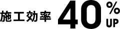 施工効率40％アップ